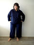 Hera navy cotton pajama pants with matching shirt