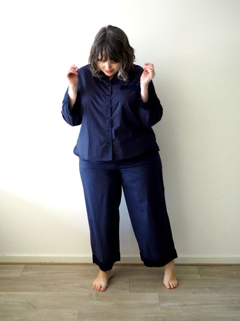 Hera navy cotton pajama pants — product image 4