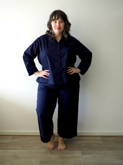 Hera navy cotton pajama pants — product image 5