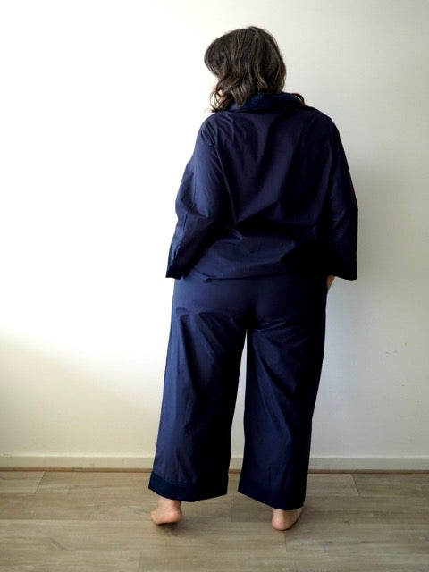 Hera navy cotton pajama shirt — product image 6