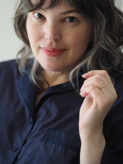 Hera navy cotton pajama shirt — product image 2