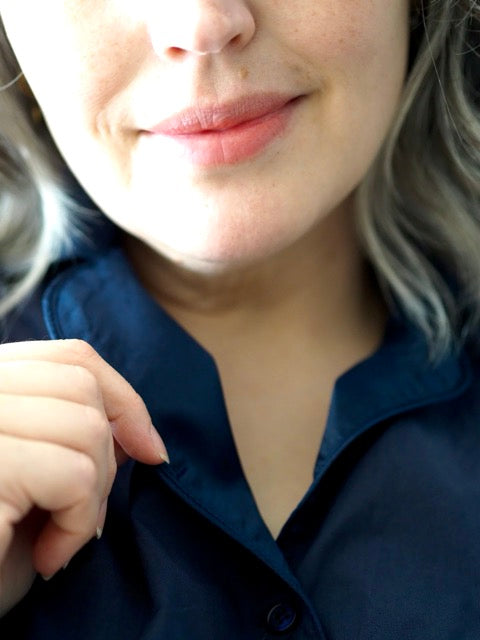 Hera navy cotton pajama shirt — product image 7