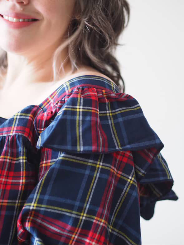 Winter Polly woven tartan nightgown - Hank &amp; Hera sleepwear, inclusive sizes XS–4XL