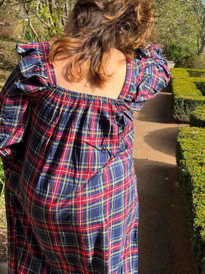 Winter Polly woven tartan nightgown - Hank &amp; Hera sleepwear, inclusive sizes XS–4XL