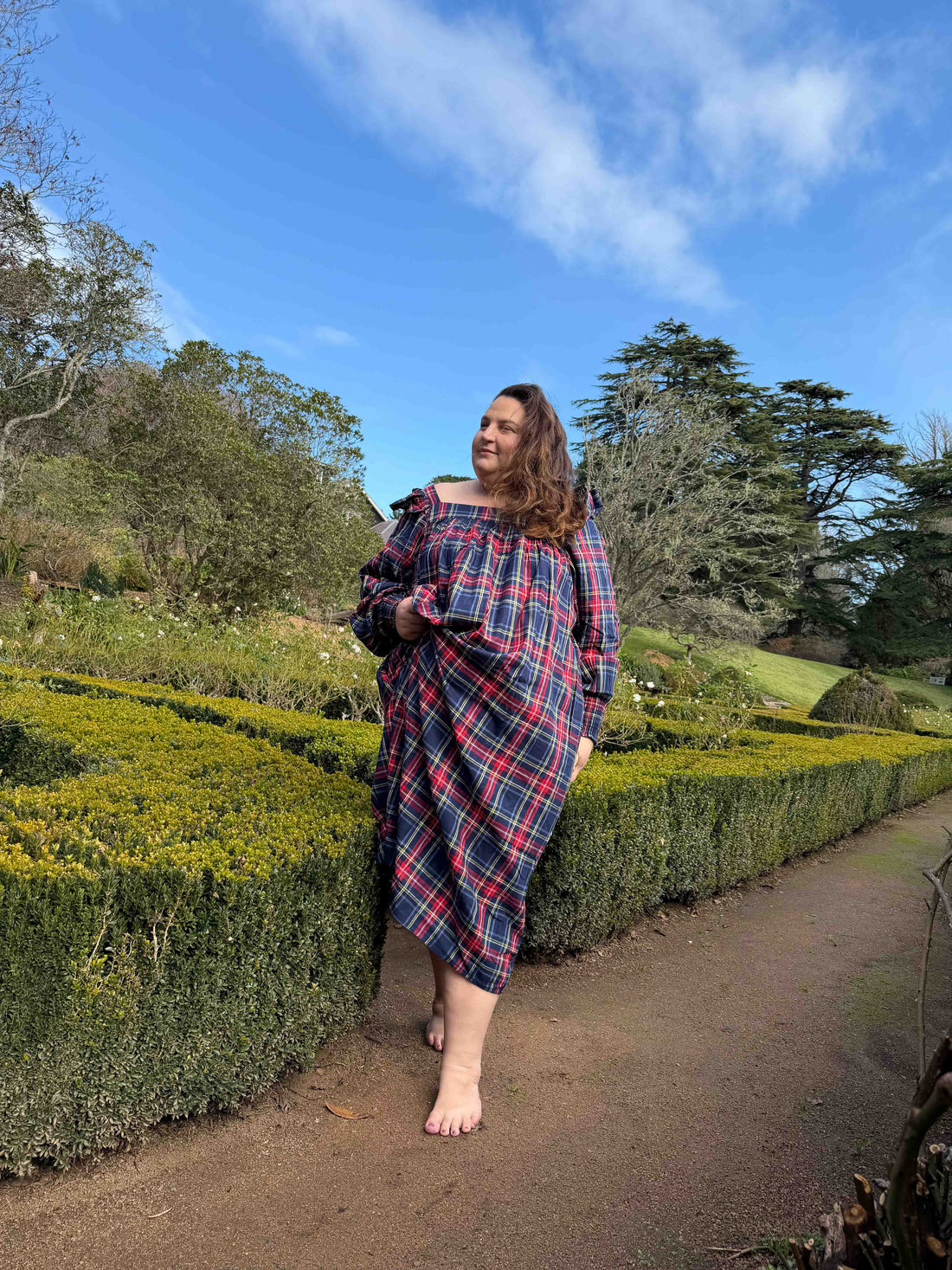 Winter Polly woven tartan nightgown - Hank & Hera sleepwear, inclusive sizes XS–4XL