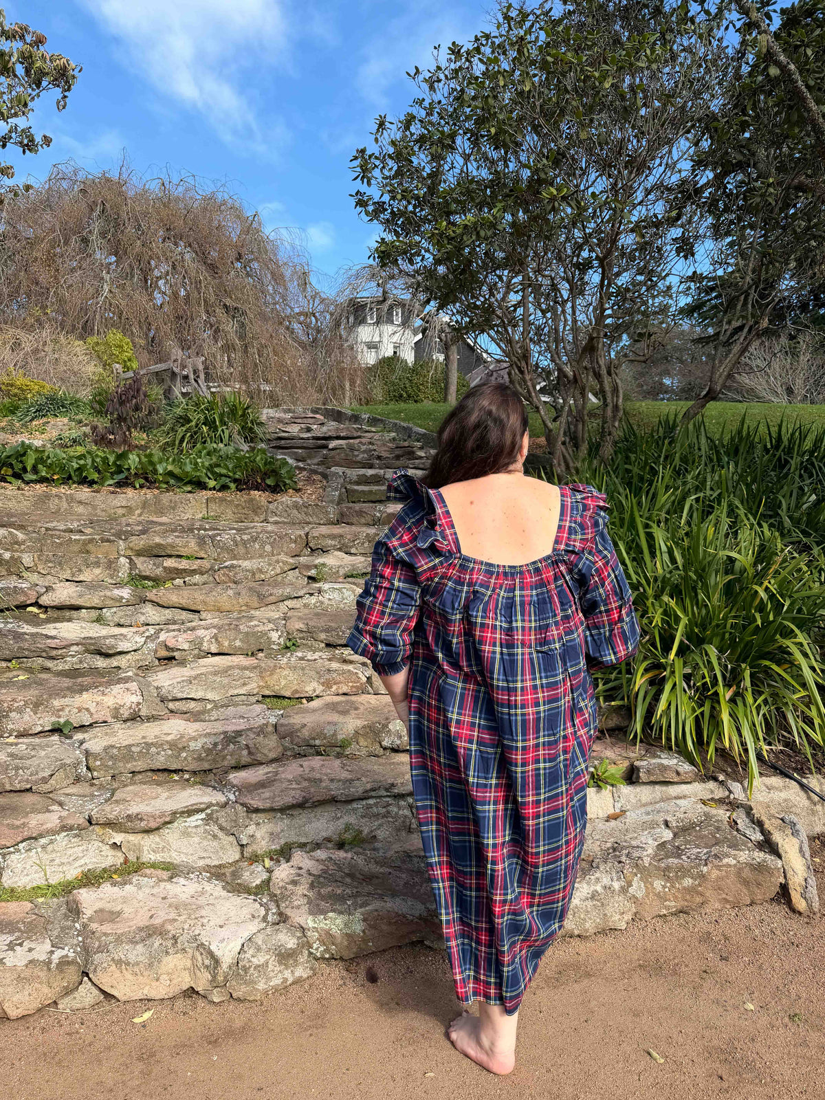 Winter Polly woven tartan nightgown - Hank &amp; Hera sleepwear, inclusive sizes XS–4XL